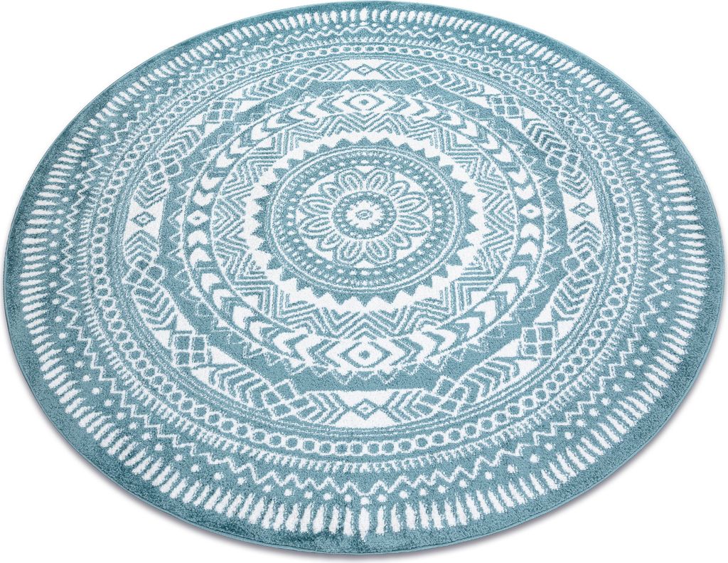 Teppich FUN Land Napkin Serviette Kreis - blau Blau rund 140 cm