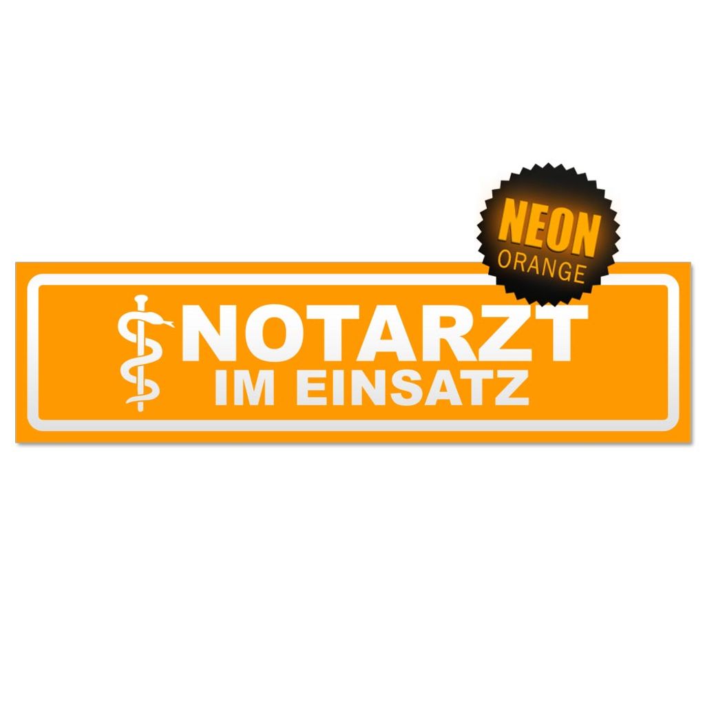 Notarzt im Einsatz invertiert Magnetschild Schild magnetisch
