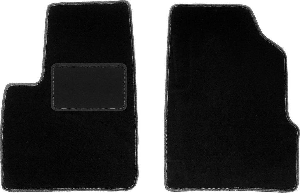 Velours-Fußmatten Vorne passend für Chrysler Pacifica (SUV, Bj. 2003-2008) – schwarz, passgenau, mit Befestigungen set 2 Stk. - STANDARD