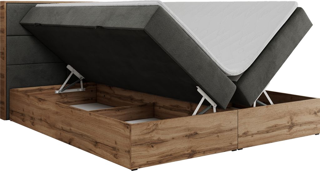 Boxspringbett, Doppelbett mit bettkasten und Produktbild 