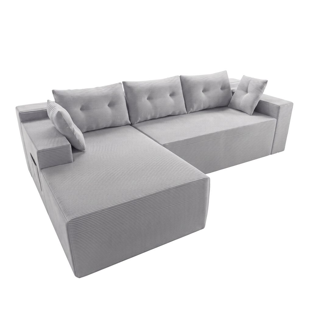 GLP Modulares Ecksofa 256 cm aus Cord, 4-Sitzer mit Produktbild 