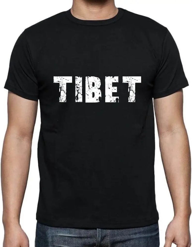 Herren Grafik T-Shirt Tibet Öko-Verantwortlich Vintage Jahrgang Kurzarm Lustige Druck Geburtstag Geschenk Mann