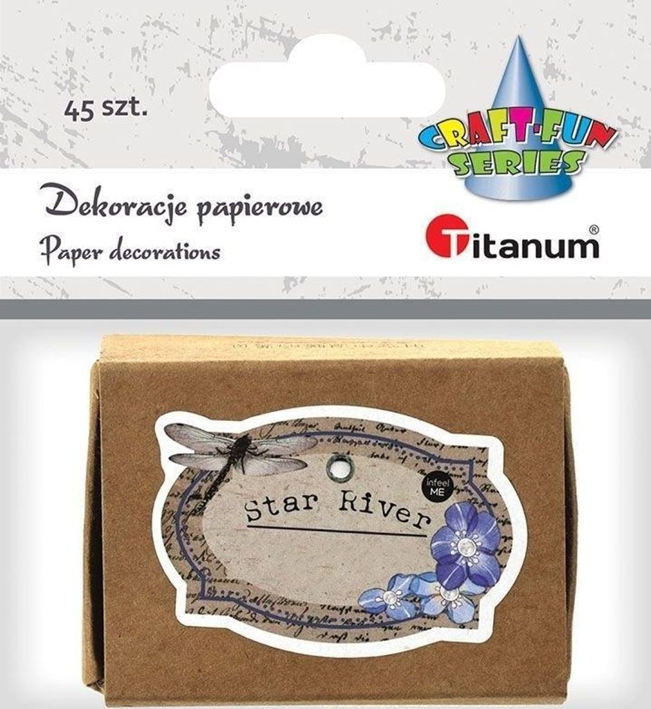 Dekorationen aus Pappe, Notizzettel in einer Schachtel, 45 Stück – Titanum