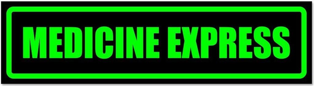 Kiwistar - Autoaufkleber - Grün - Schwarz - 30 x 8 cm - Medicine E x press - Hinweis Aufkleber Sticker für Auto, Kfz, Fahrrad, PKW, LKW