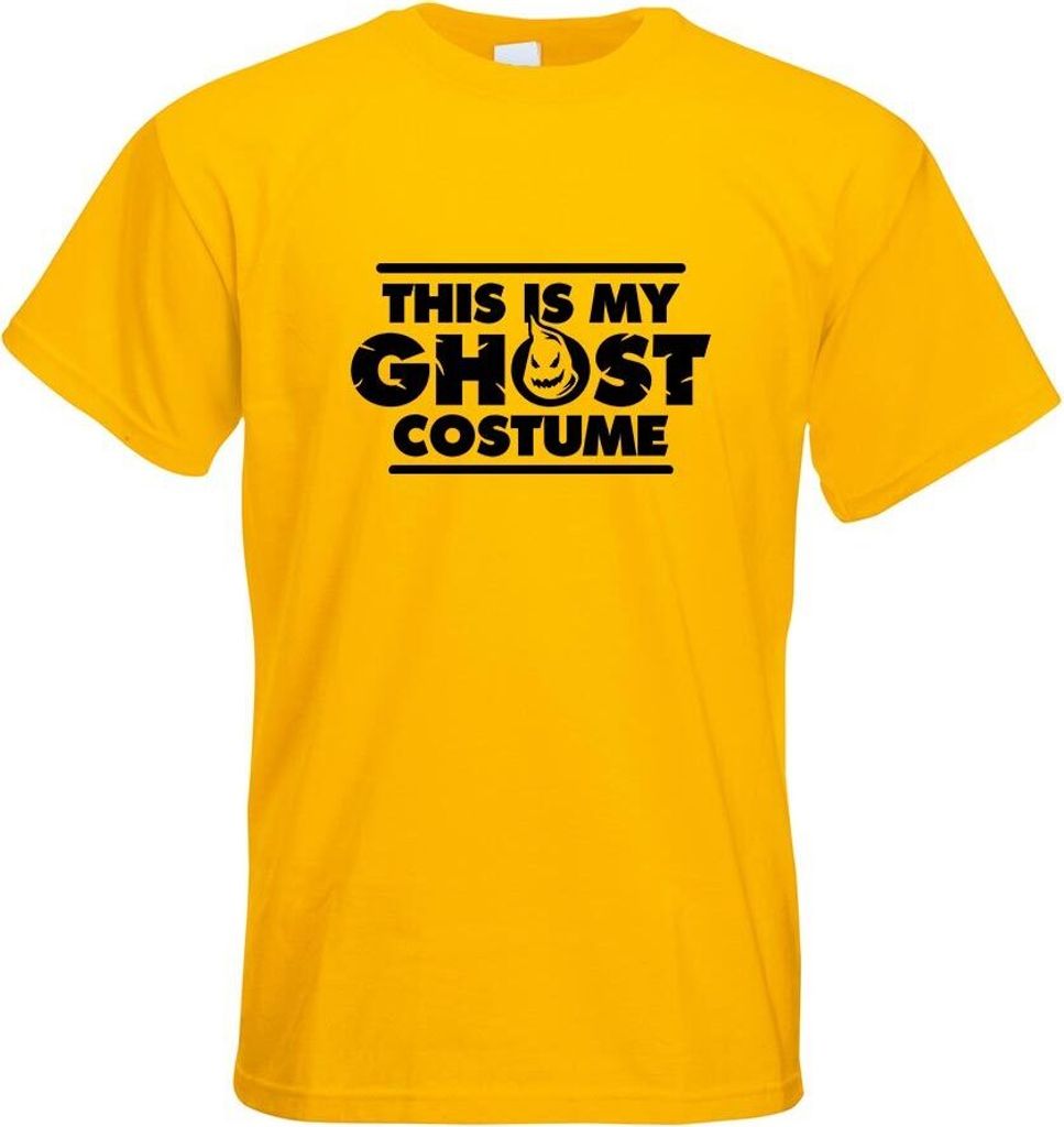 Kiwistar - T-Shirt - gelb - This is My Ghost Costume Motiv Bedruckt Funshirt Design Print - mit Motiv Bedruckt - Funshirt Design - Sport - Freizeit...
