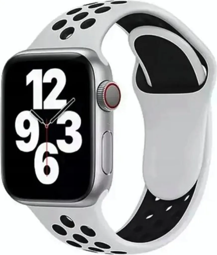 Bracelet Apple Watch 42/44mm silicone flexible, ajustement parfait