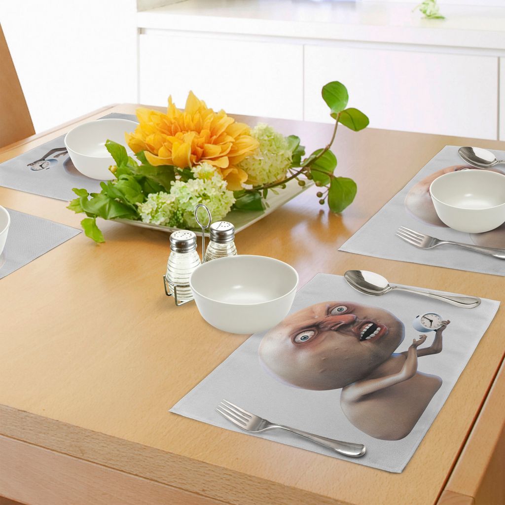 ABAKUHAUS Humor Platzmatten, Warum weckst du Mich Nicht Internet Meme mit beschwerendem Schlaf über Gesicht und Bild-Druck, Tiscjdeco aus Farbfest...
