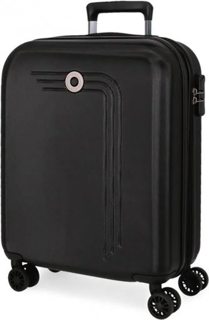 MOVOM Riga Black Trolley 55cm Exp. - Bagaglio a Mano 37L-45L per Ryanair