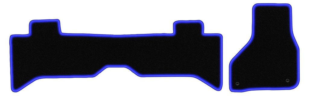 Fußmatten Automatten Velours Schwarz/Blau für Dodge RAM Produktbild 