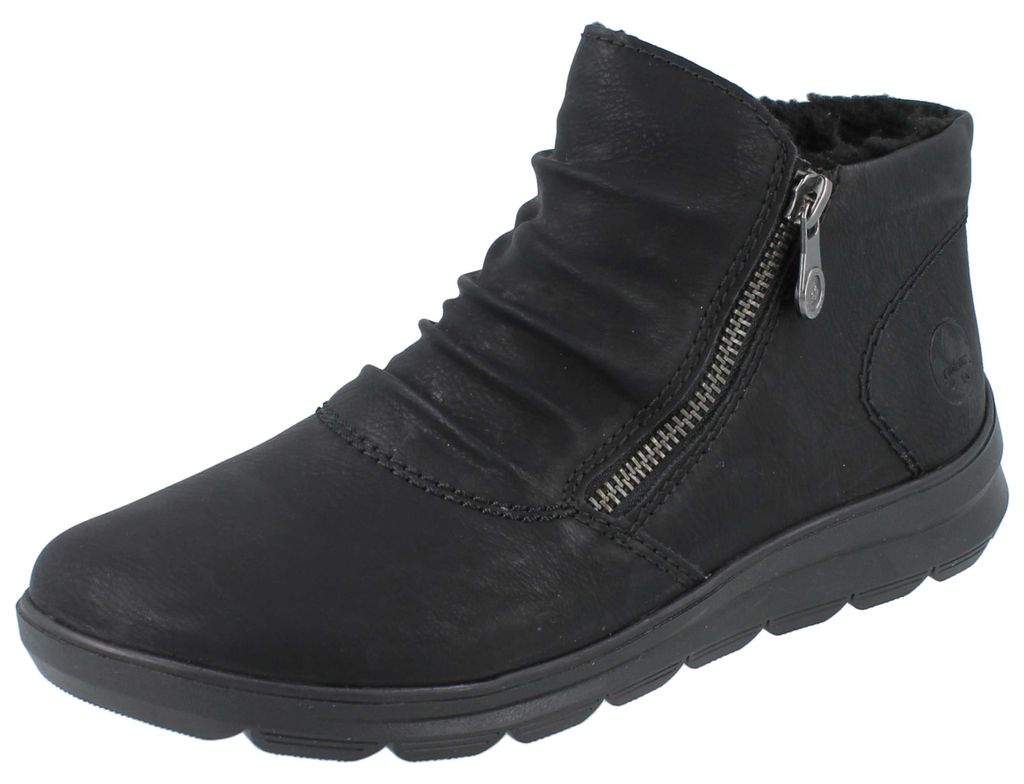 RIEKER Belinga Damen Kurzstiefel schwarz Kunstleder - Produktbild 