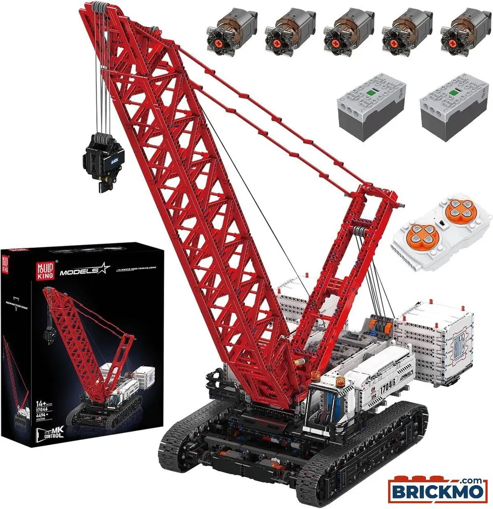Grue sur Chenilles RC Mould King 17046 : Maquette de Chantier Géante