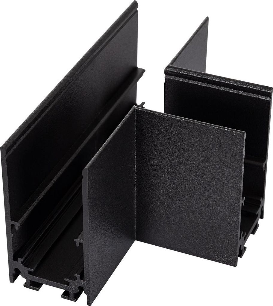 Horizontale T-Verbindung für Magnetschiene Aufbau 20mm Schwarz