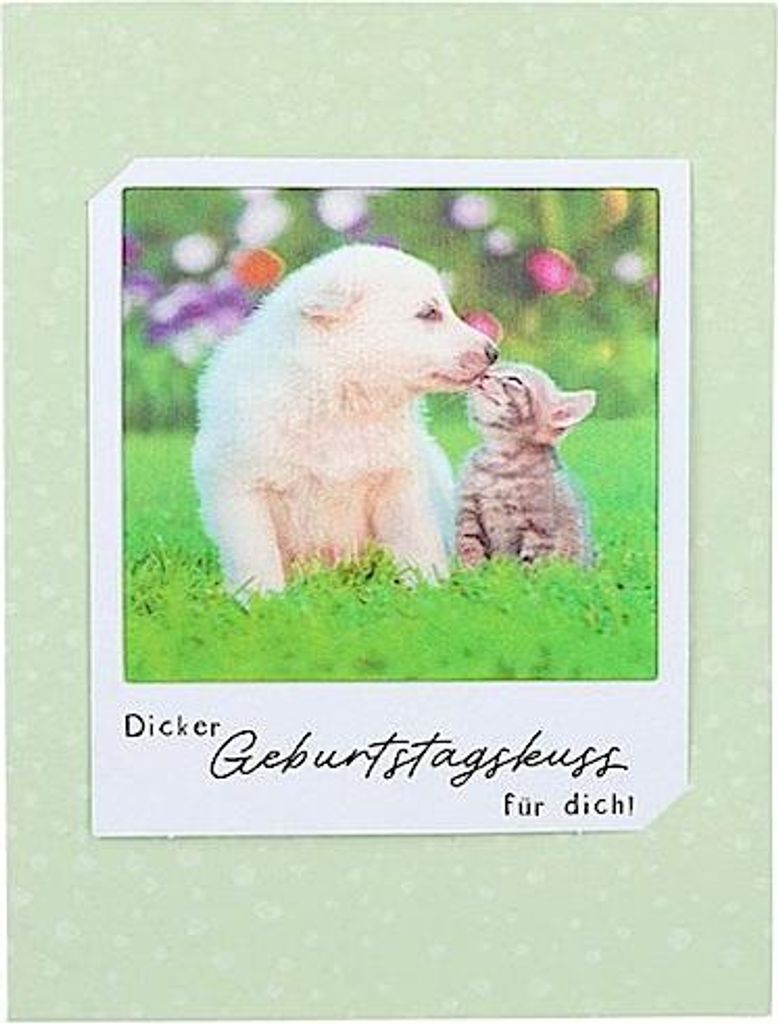 Depesche 3D Polaroid Klappkarte \Dicker Geburtstagskuss für dich!\" - ein Stück"