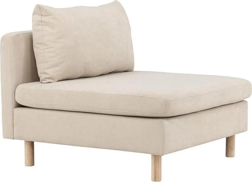 Chauffeuse centrale Zero beige : module de canapé modulable design 95cm - 13