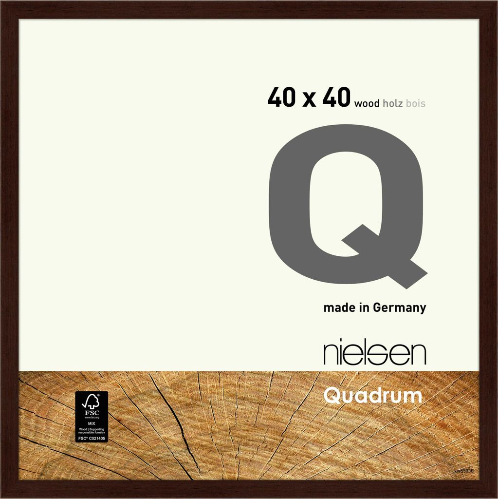 nielsen Holz Bilderrahmen Quadrum, 40x40 cm, Wengé