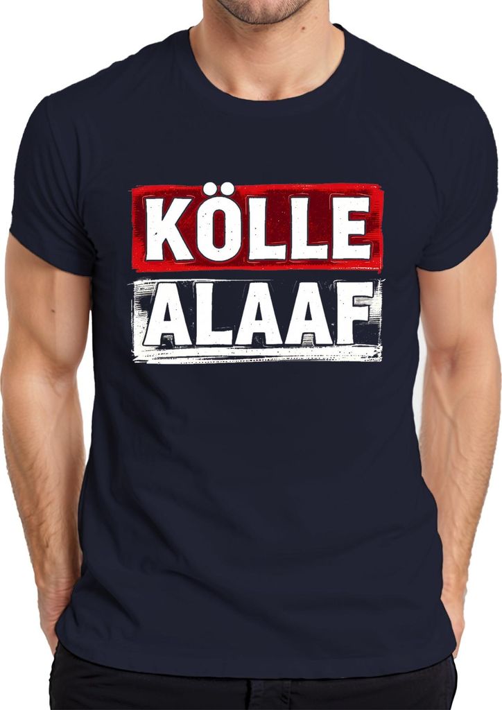 Kölle Alaaf Karneval Köln Fastnacht Karnevalsjeck Kölsche Fasching Herren T-Shirt, Navy, XL