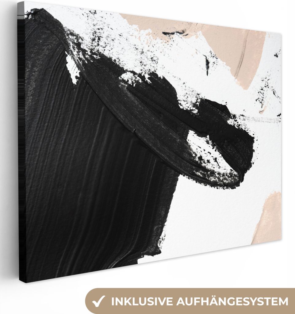 MuchoWow - Leinwandbilder - Farbe - Design - Abstrakt, Wandbild, Wanddeko Bilder Wohnzimmer, 120x90 cm