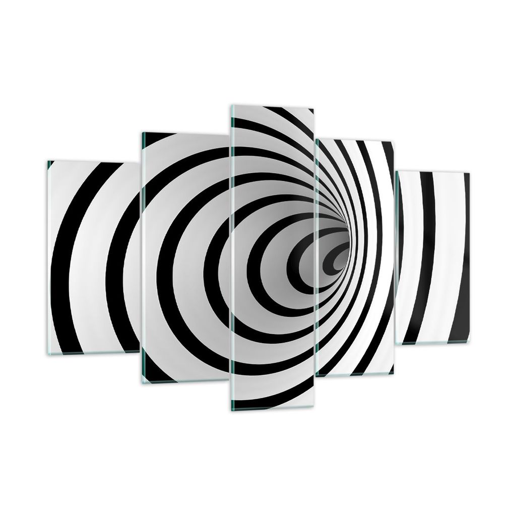 Bilder auf glas - Spirale abstrakt komposition - 150x100cm - Glasbilder - Wandbilder - Kunstdruck - zum Aufhängen bereit - Wanddekoration aus Glas...