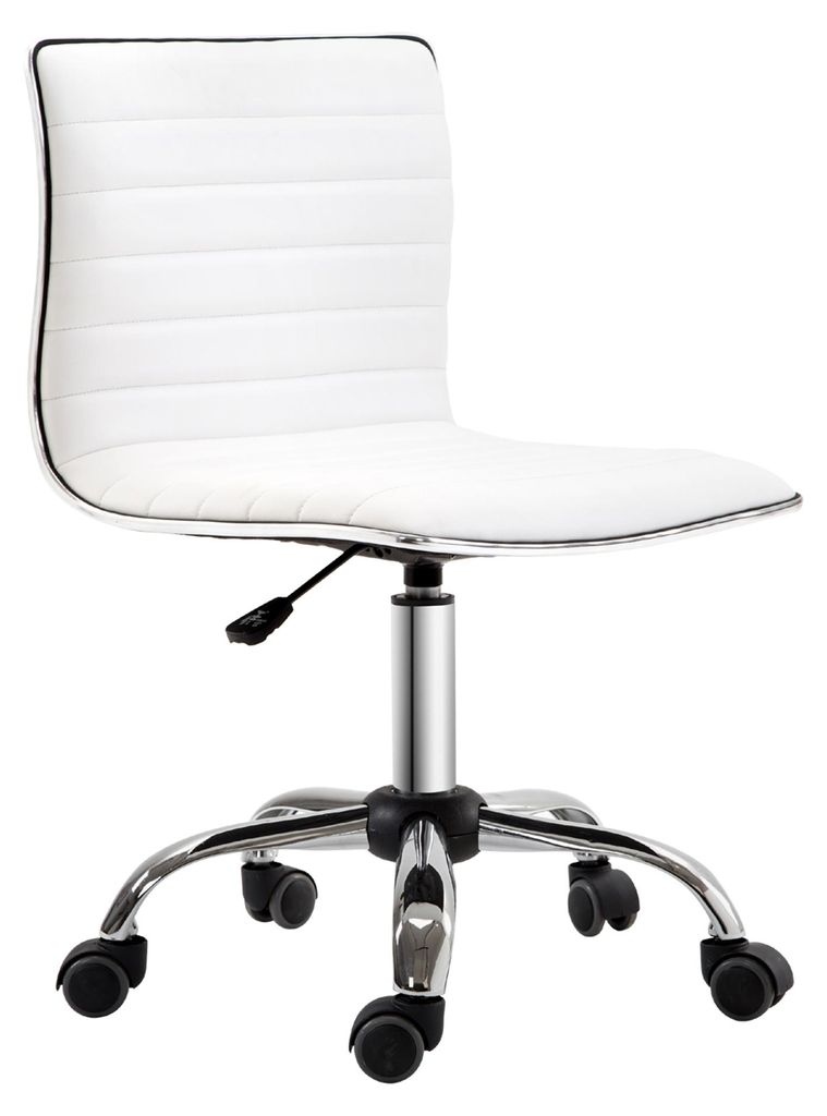 HOMCOM Friseurstuhl Salonstuhl Drehstuhl Rückenlehne Höhenverstellbar Stahl