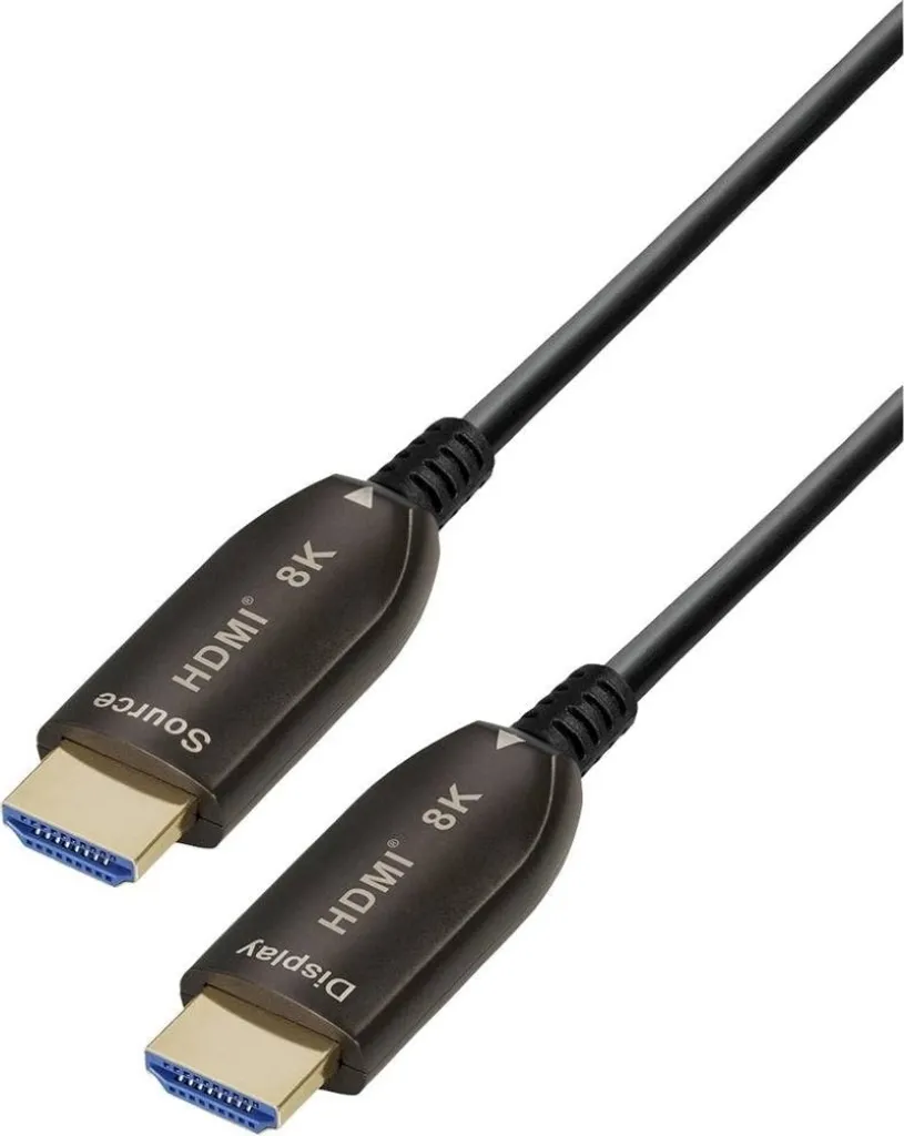 Câble HDMI 2.1 fibre optique 10m compatible vidéo 8K et HDR dynamique