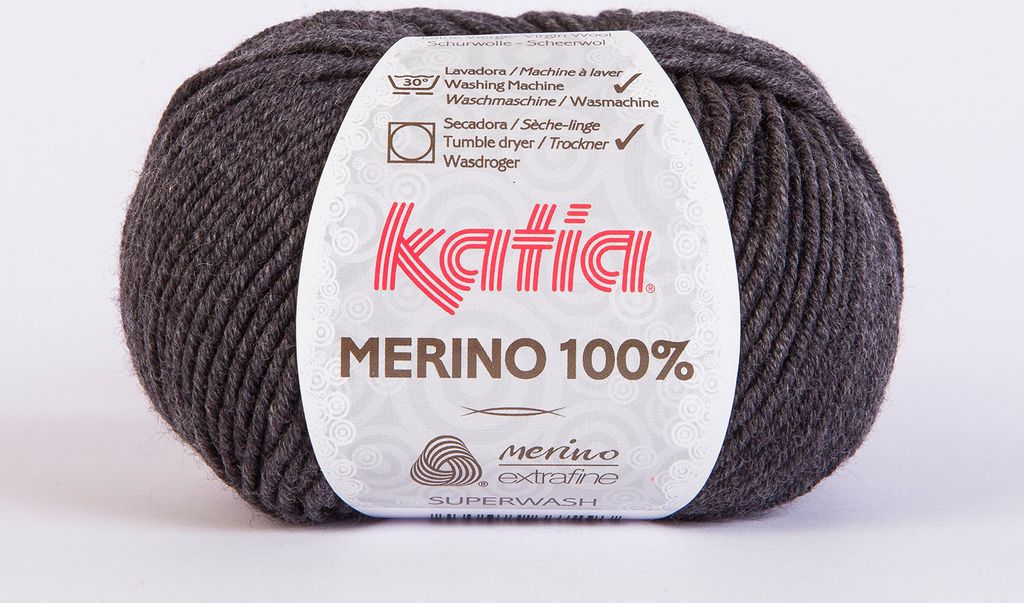 MERINO 100% von Katia - GRIS OSCURO (503) - 50 g / ca. 102 Produktbild 