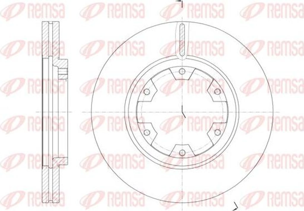 REMSA 6466.10 Bremsscheibe OE 1954433 kompatibel mit Maverick, Pathfinder, Pick-up, Terrano