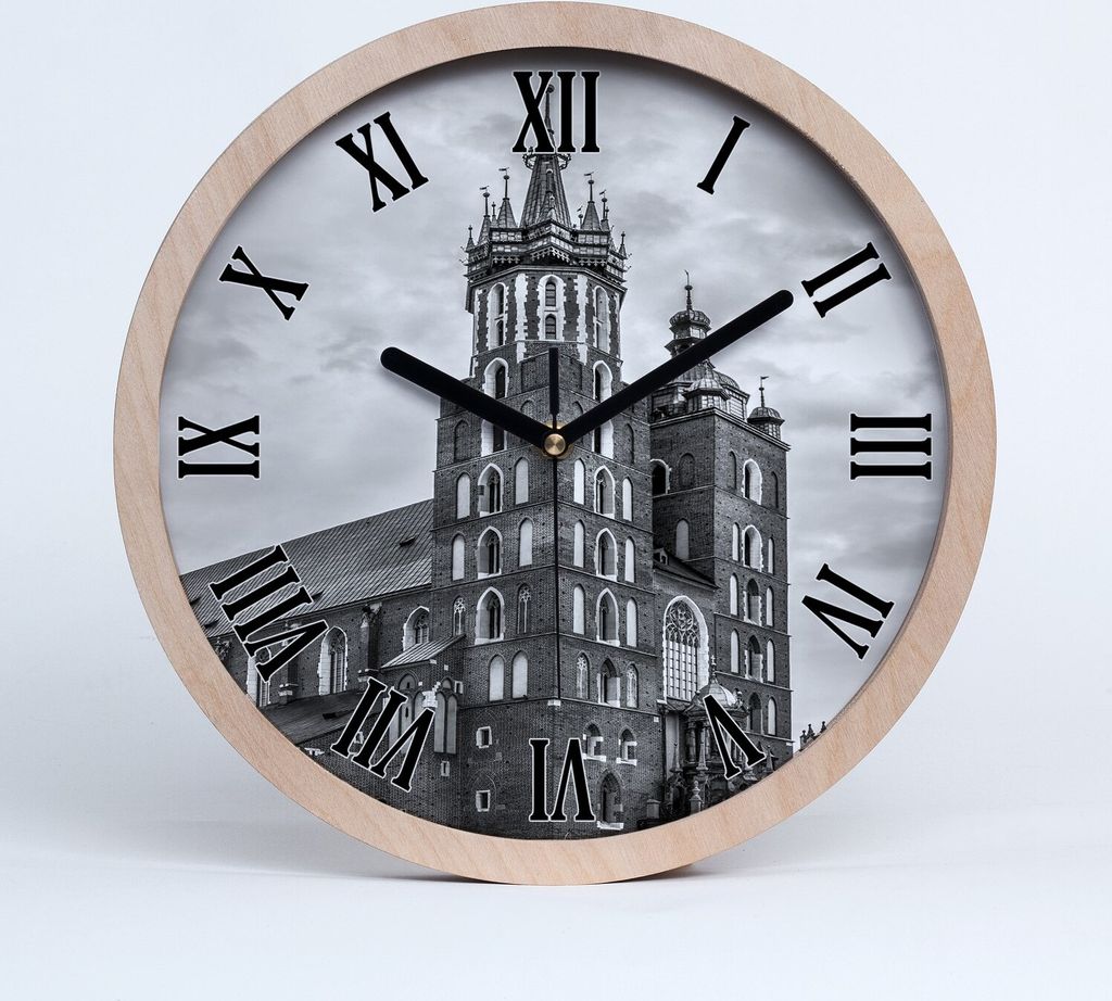 Holzuhr 20fi cm wanduhr - schwarze Spitzen - Krakau, Polen