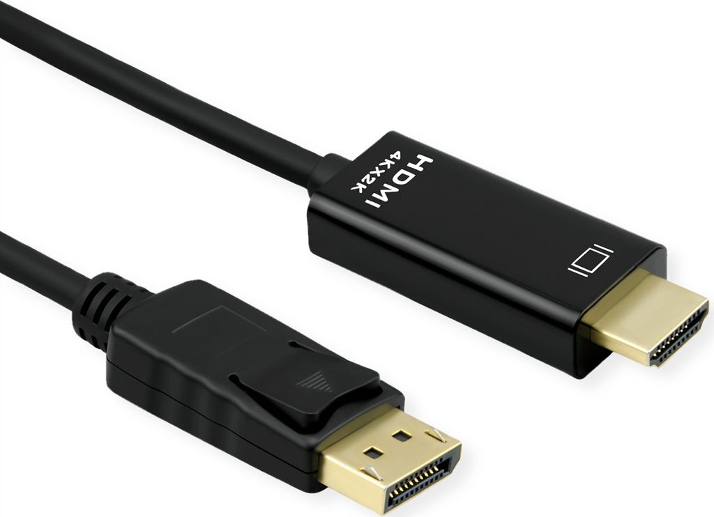 ROLINE DisplayPort Kabel DP - UHDTV, Slim, ST/ST, schwarz, 2 m