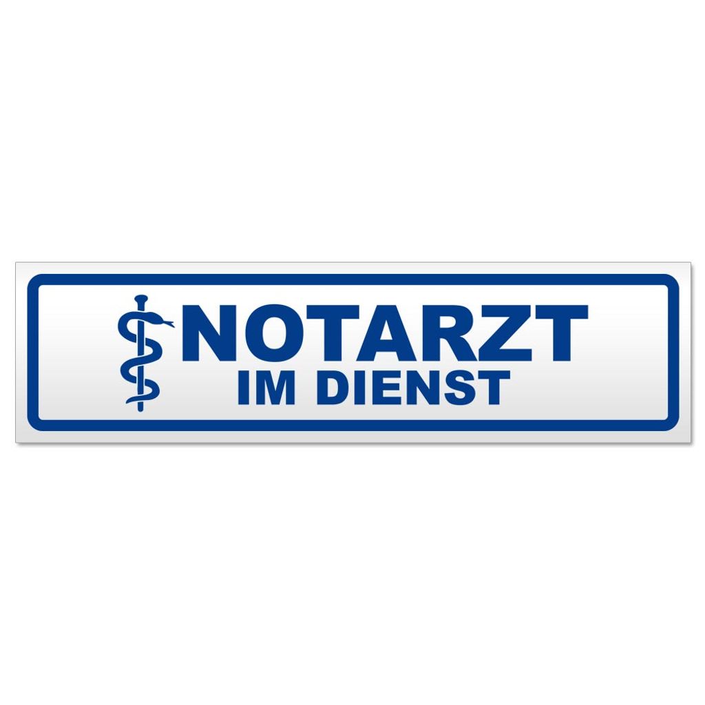 Notarzt im Dienst Magnetschild Schild magnetisch