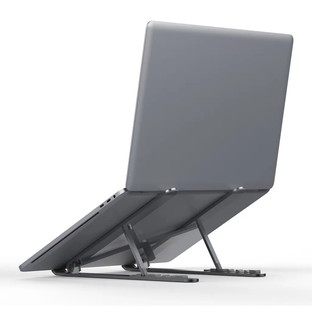 Support de Bureau Pliable Xlayer pour PC Portable - Idéal Télétravail Gris
