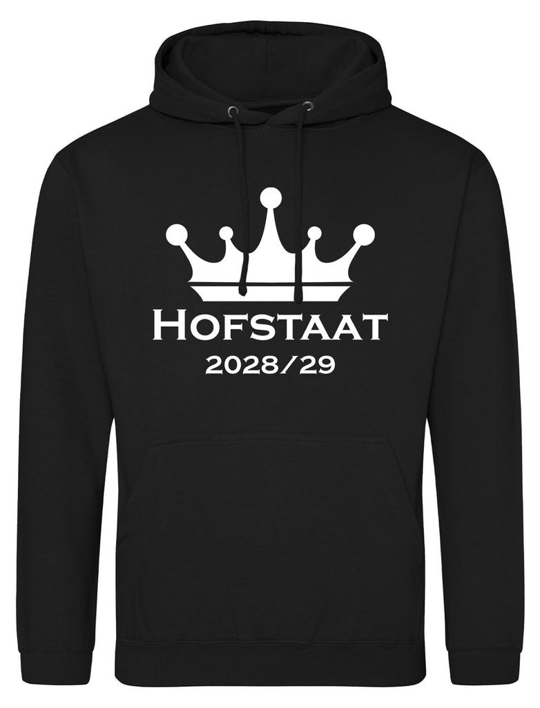 Huuraa Uni Hoodie Hofstaat 2028/29 Krone Schützenfest XL Deep Black Vegan Sweatshirt Geschenkidee