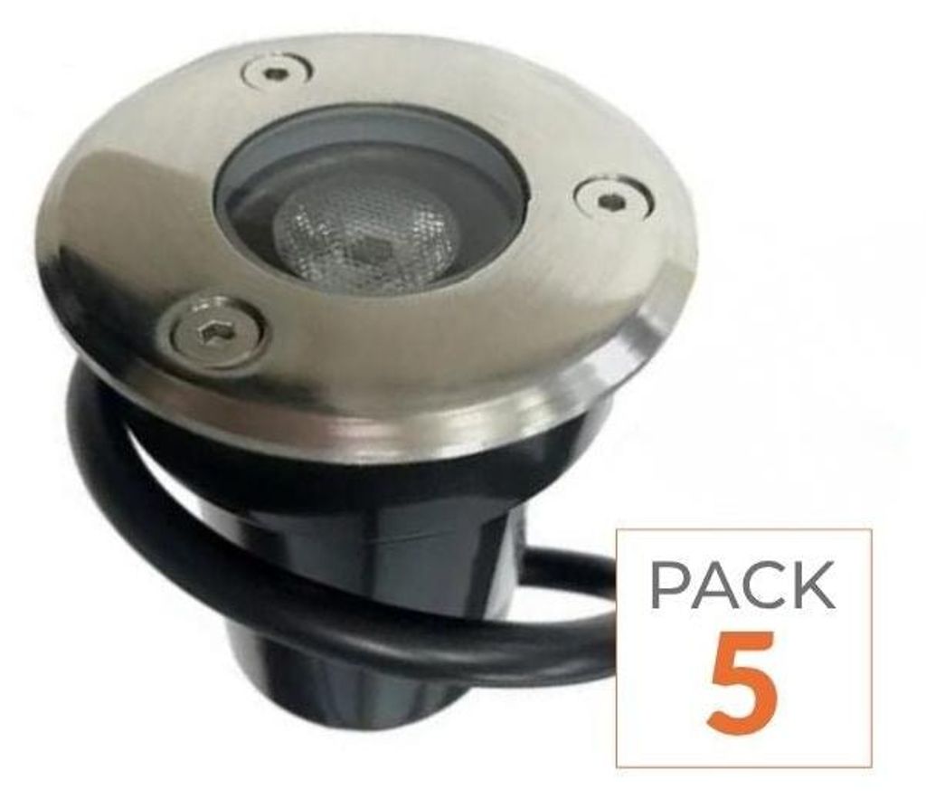 LED-Einbaustrahler für den Außenbereich IP65 220V Sol 3W 45° (Packung mit 5 ) - Neutralweiß 4000K - 5500K