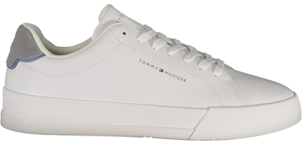 Eleganter weißer Herrensportschuh mit grauen Akzenten und Austauschfußbett