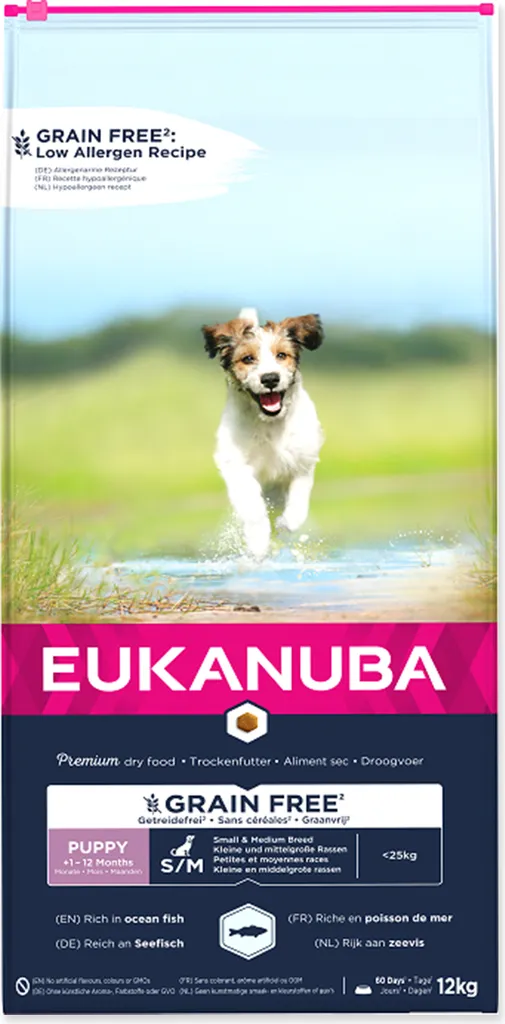Eukanuba Puppy Grain Free Ocean Fish 12kg - Cuccioli Sani e Felici