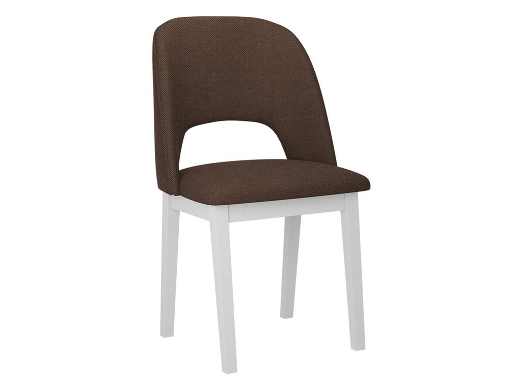 MIRJAN24 Stuhl Monti II, Esszimmerstuhl aus Buchenholz, 45x45x83 cm (Holzfarbe: Weiß, Stofffarbe: Soro 28)