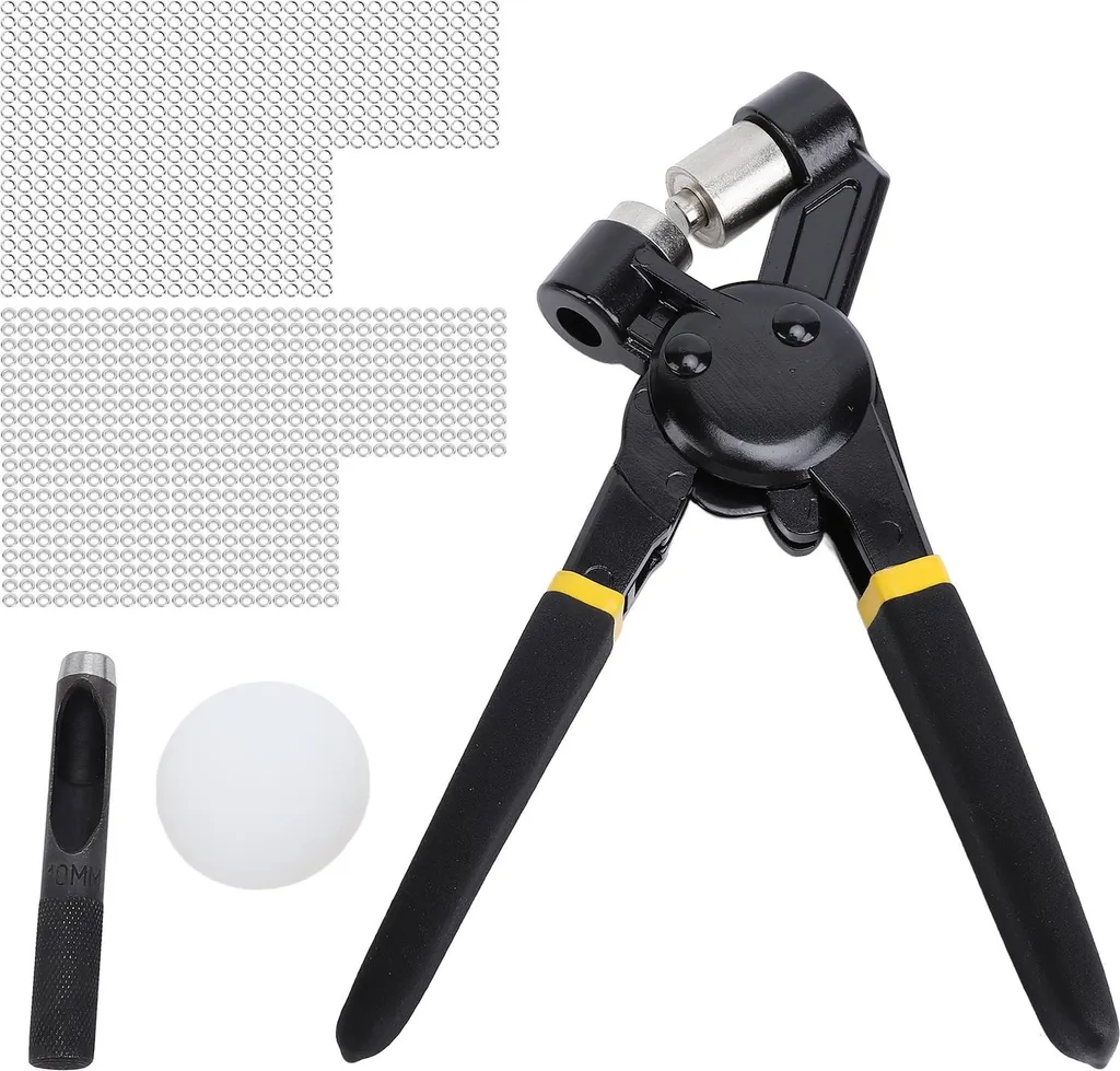Presse à boutons-pression pour tissus imperméables avec manche ergonomique