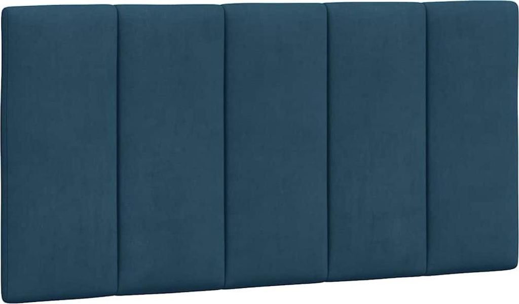 vidaXL Kopfteil-Kissen "Hanko" Blau 100 cm Samt