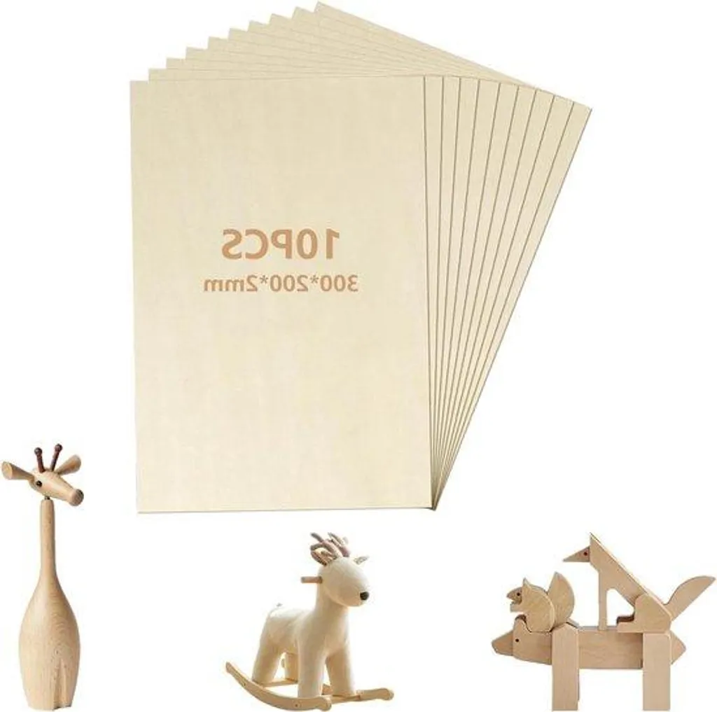 Bois de balsa pour maquettes et artisanat d'art, lot de 10 feuilles