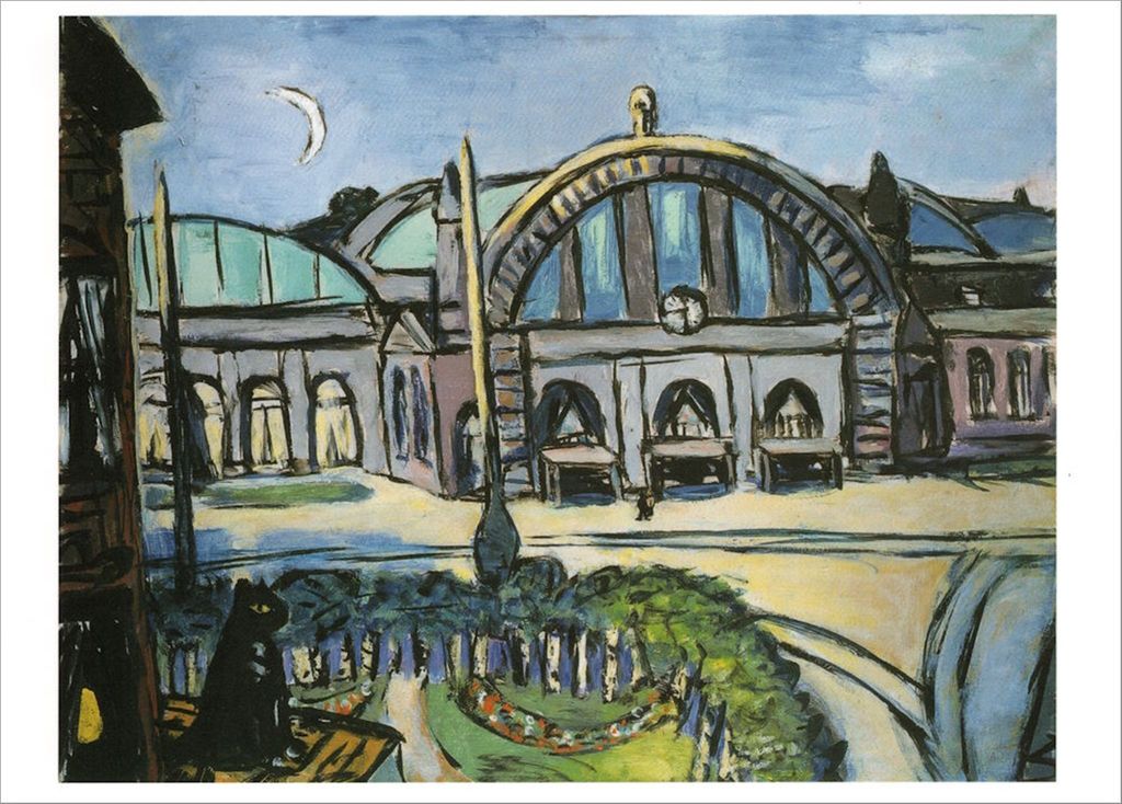 Kunstkarte Max Beckmann "Frankfurter Hauptbahnhof"