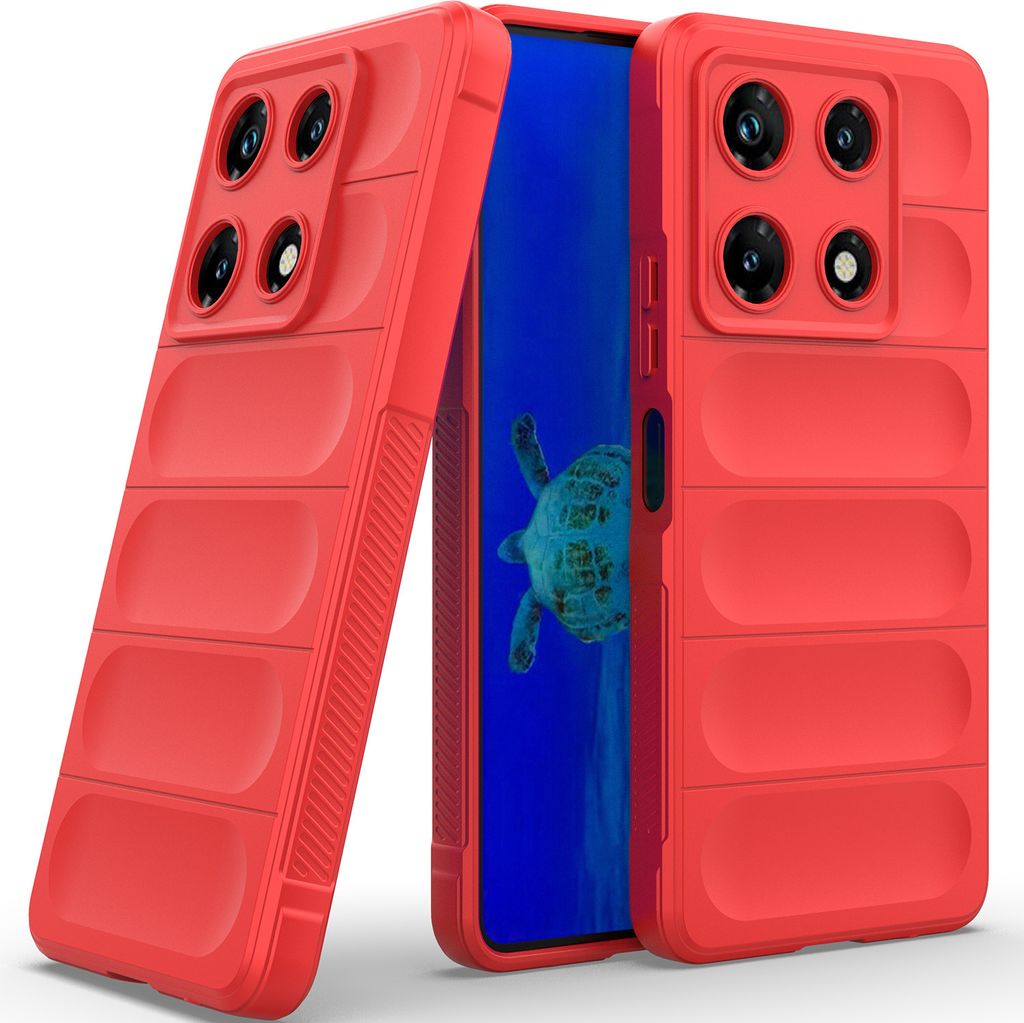 Handyhülle für Infinix Note 30 Pro Weich TPU Silikon Stossfest Anti-rutsch Hülle Rot