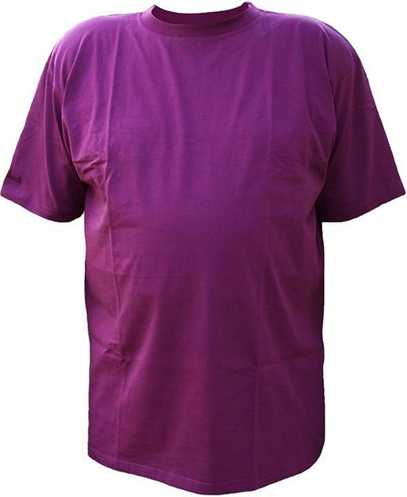 Übergrößen Tolles Basic T-Shirt mit Rundhals RAMMBOCK Bordeaux mit Stickerei 8XL