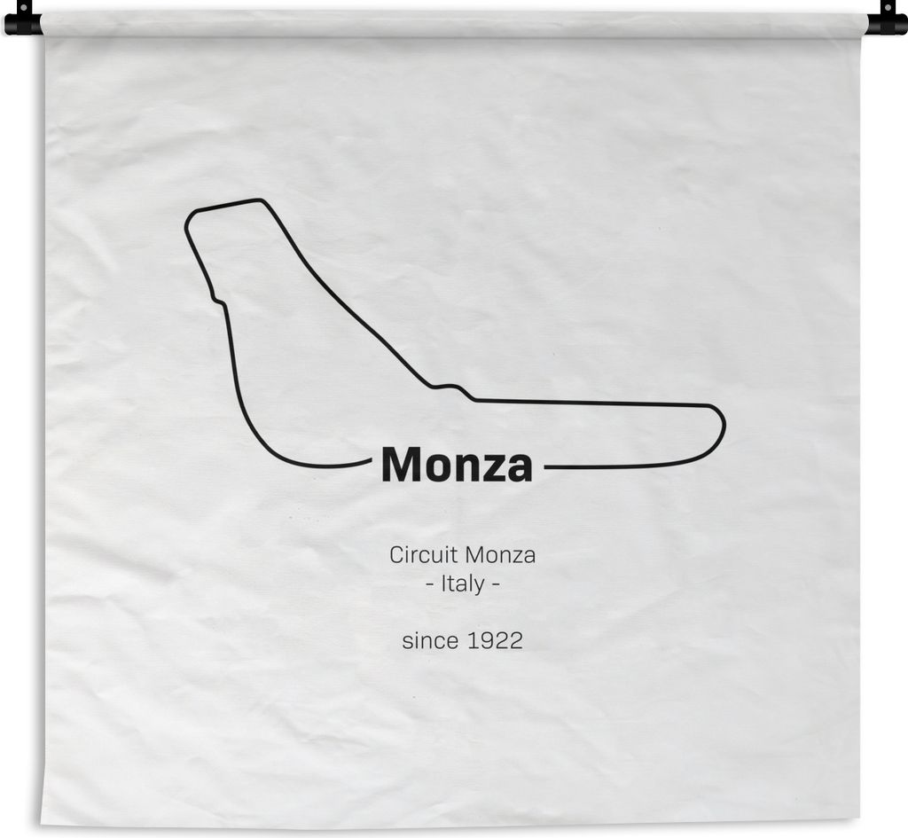 MuchoWow Wandteppich Wandbehang Monza - Formel 1 - Rennstrecke 60x60 cm Tapisserie Dekoration Wandtuch - Dekorationen - Wand Decke
