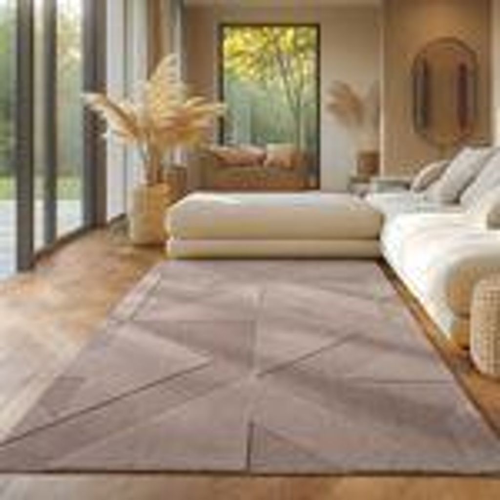 Skandinavischer Teppich Boho Design Einfarbig Beige und Creme Waschbarer Teppich, Größe: 200 x 290 cm, Farbe: Beige-3