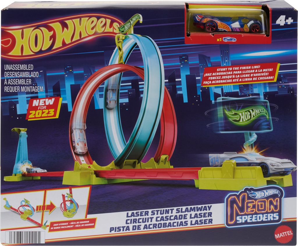 Hot Wheels Action Neon Speeders Track-Set Produktbild 