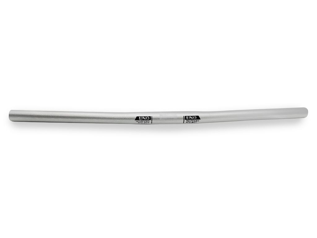 UNO Flatbar flacher Fahrradlenker Silber Matt Produktbild 