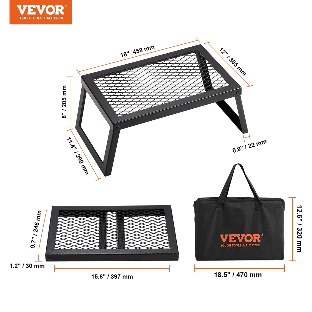 Mini Grill da Viaggio 18x12 pollici - Barbecue con Custodia Inclusa - 2