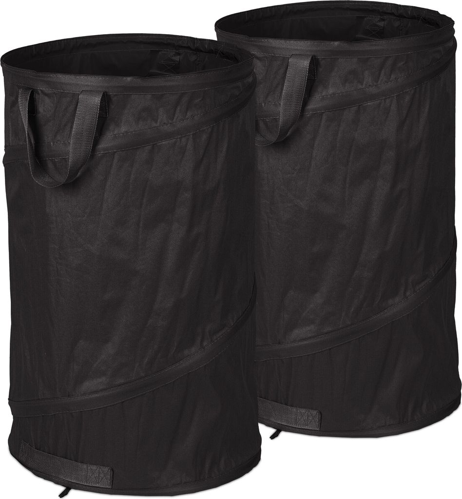 Relaxdays Laubsack selbstaufstellend, 2er Set, 120 L, Pop Produktbild 