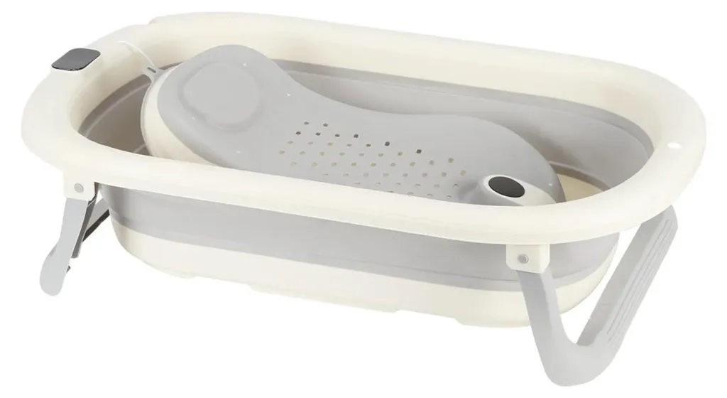 Baignoire de Voyage Bébé Pliable et Compacte pour Vacances et Maison