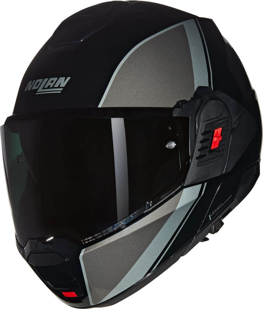 Nolan N120-1 Verniciatura Speciale N-Com Klapphelm, schwarz/grau/silber, XL (62)