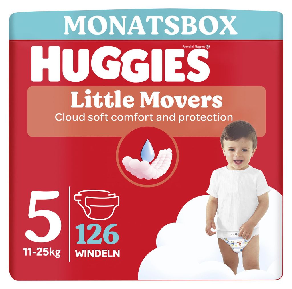 Huggies Little Movers® luiers voor baby's, maat 5 (11 tot Productafbeelding 